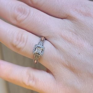 10K and 925 Diamond engagement ring